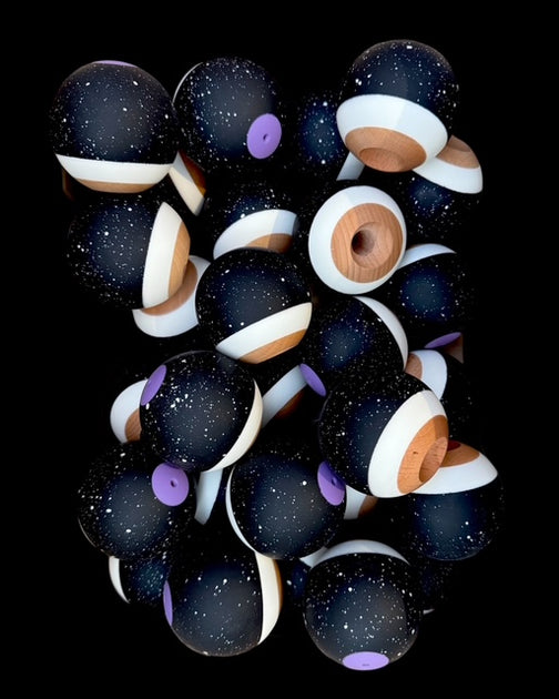 REVO TAMA only - BEECH - Splatter Black/White | okendama