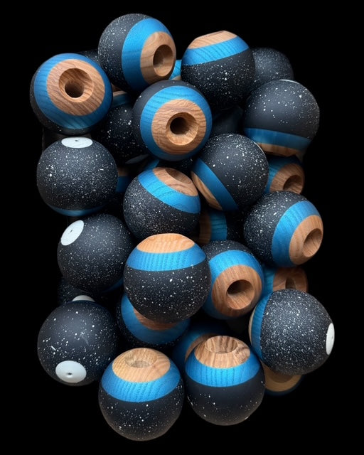 REVO TAMA only - ASH - Splatter Black / Pearl Blue | okendama